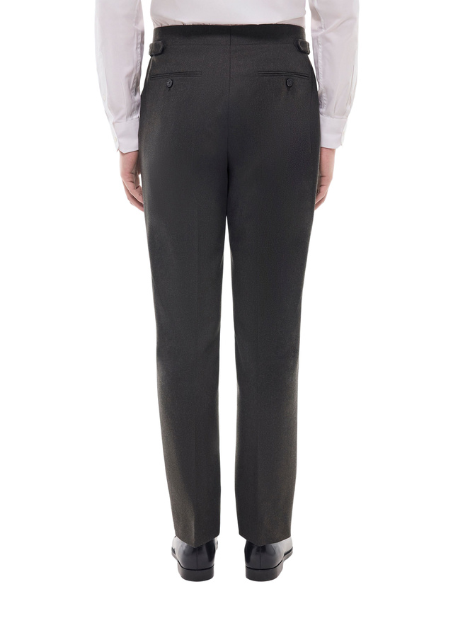 Pantalon vert sapin homme flanelle de laine certifiée Fursac - P3BIXA-EC29-H011