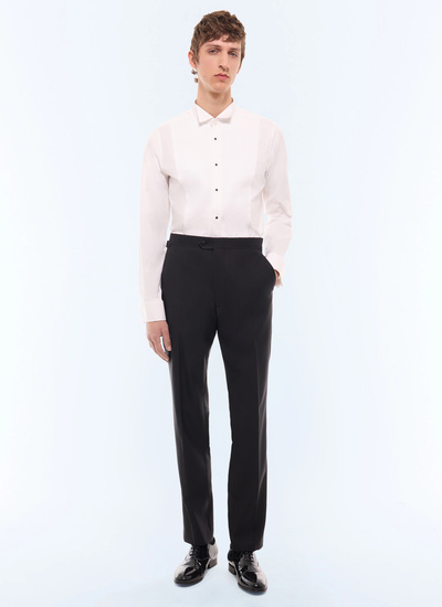 Pantalon homme noir tissu principal: 100% laine viergedoublure ceinture: 58% polyester, 42% cotondoublure jambes: 100% polyesterdoublure poches: 58% polyester, 42% coton Fursac - P3LIPY-RC47-20