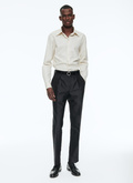 Pantalon noir en coton et soie - 23EP3BOXX-AC69/20