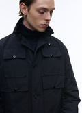 Veste reporter en tissu Ottoman bleu marine - 22HM3ARME-VM03/30