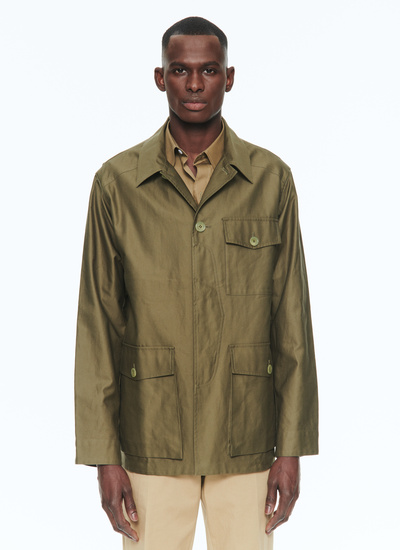 Parka homme vert olive satin de coton Fursac - M3BOMO-BM17-44