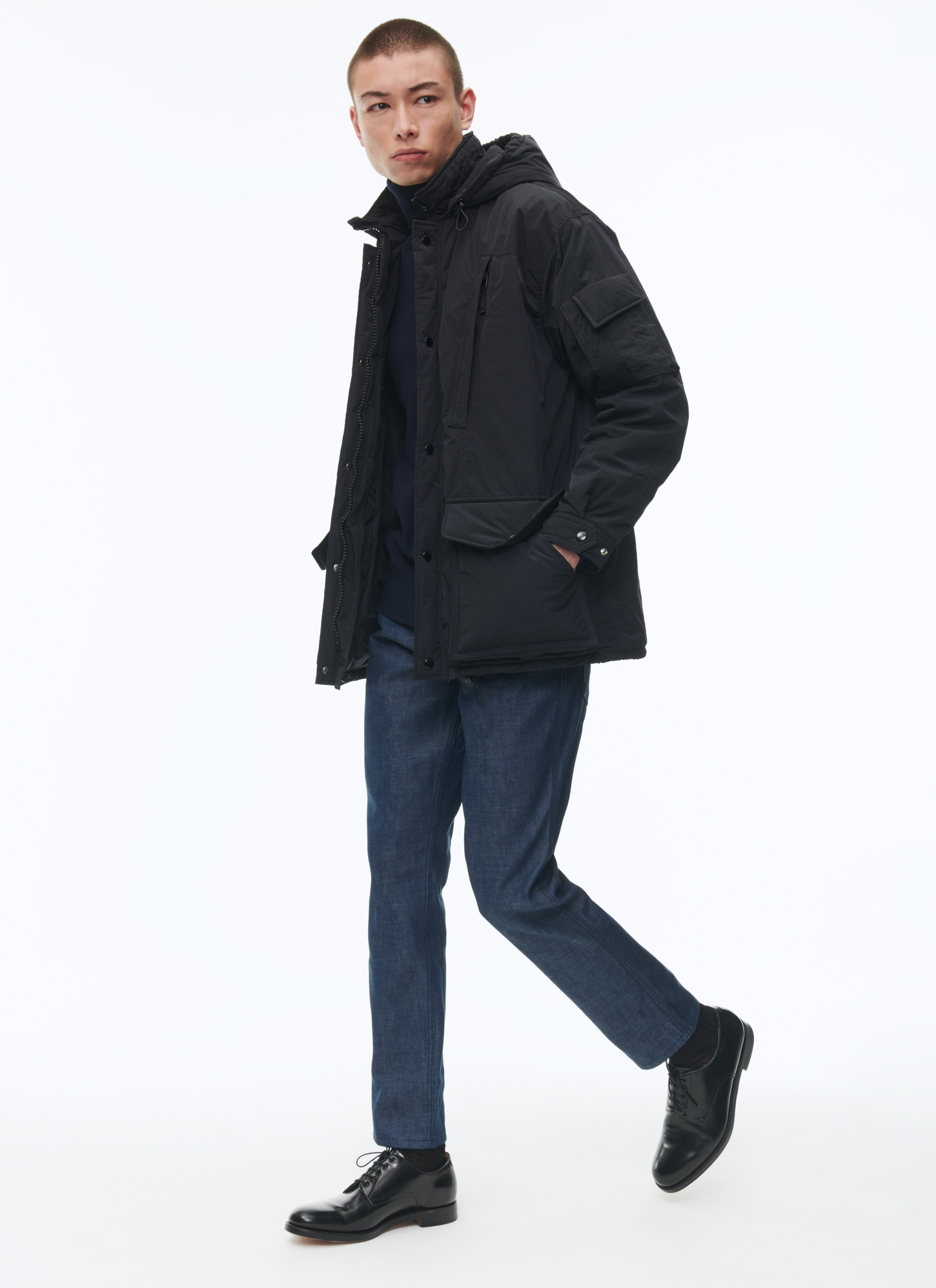 Parka bleu marine homme Fursac - M3ARKA-AM14-30