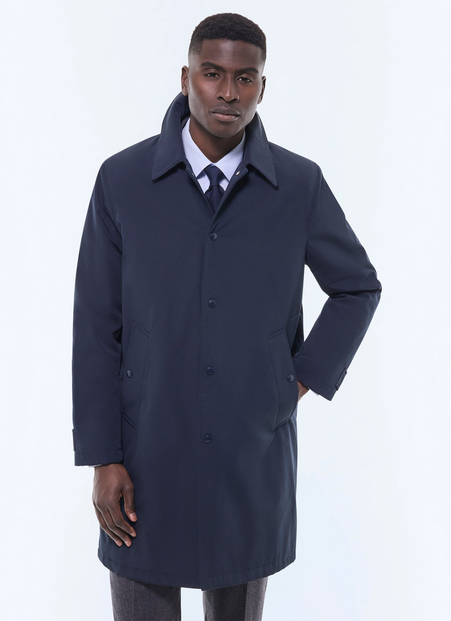 Parka homme bleu marine tissu membrané déperlant Fursac - M3ECKA-GM25-D030