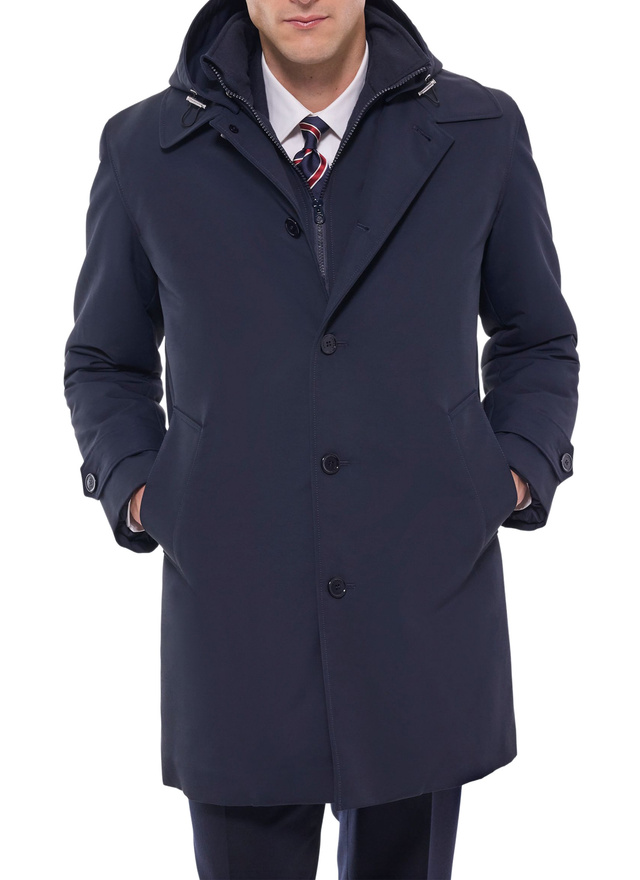 Parka homme bleu marine tissu technique déperlant Fursac - M3EFFA-EM42-D030