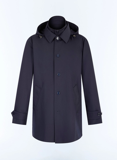 Parka bleu homme toile technique certifiée déperlante Fursac - M3JAFF-CM33-D030