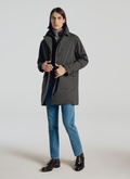 Parka en tissu technique grise - M3TECK-KM20-29
