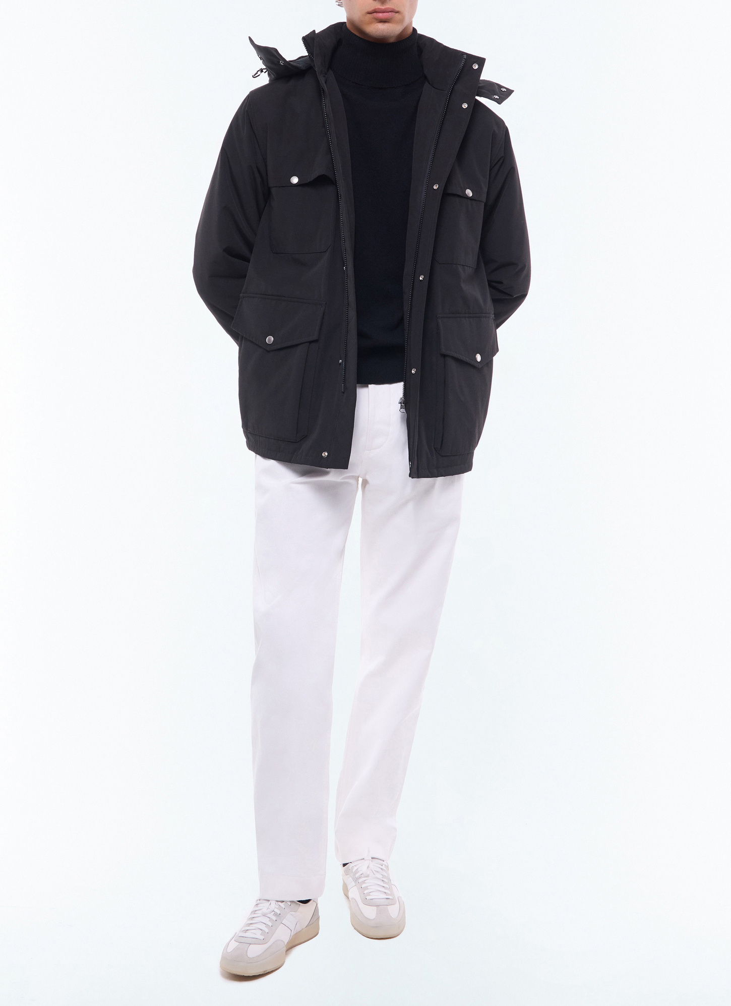 Parka noir homme Fursac - M3ELAN-DM25-B020