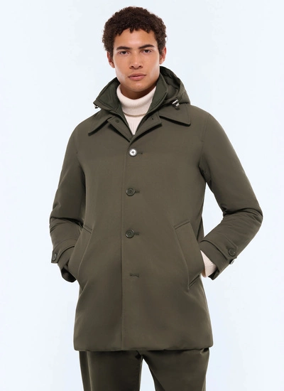 Parka homme vert olive tissu technique déperlant Fursac - M3EFFA-EM42-H015