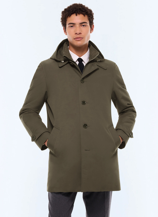 Parka homme vert olive tissu technique déperlant Fursac - M3EFFA-EM42-H015