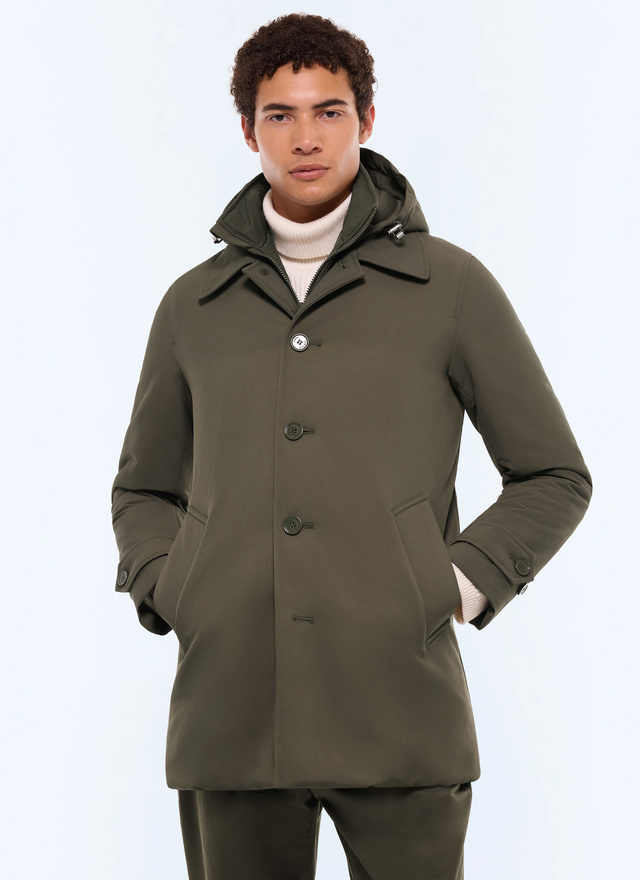 Parka homme vert olive tissu technique déperlant Fursac - M3EFFA-EM42-H015