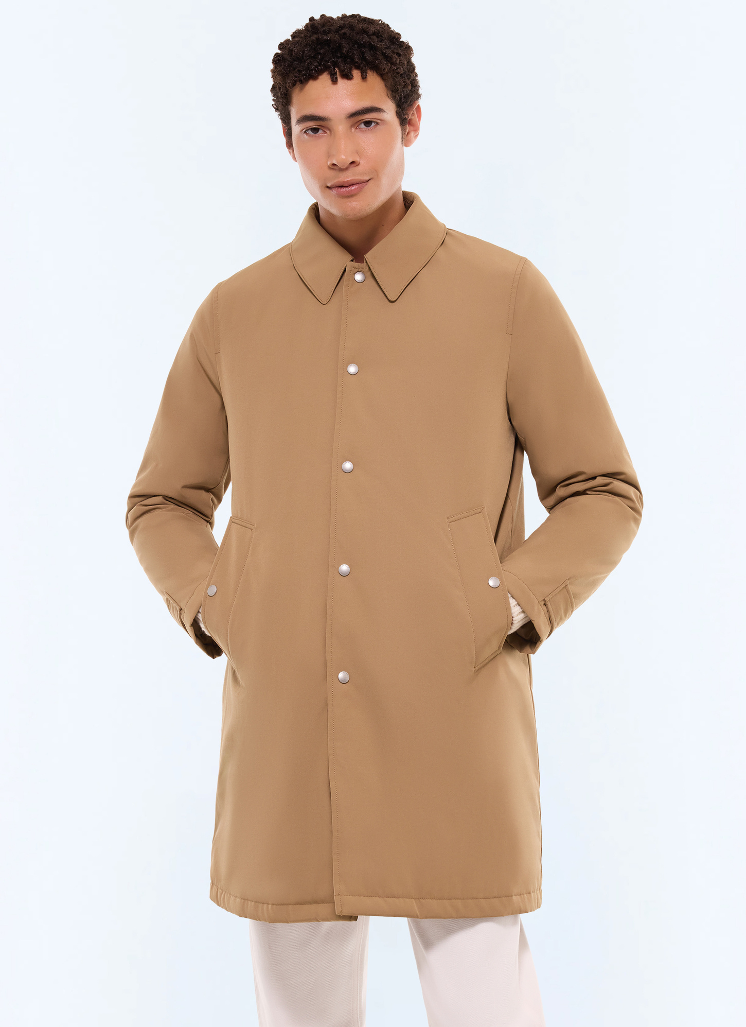 Men's parka beige membrane water-repellent fabic Fursac - M3ECKA-GM25-A008