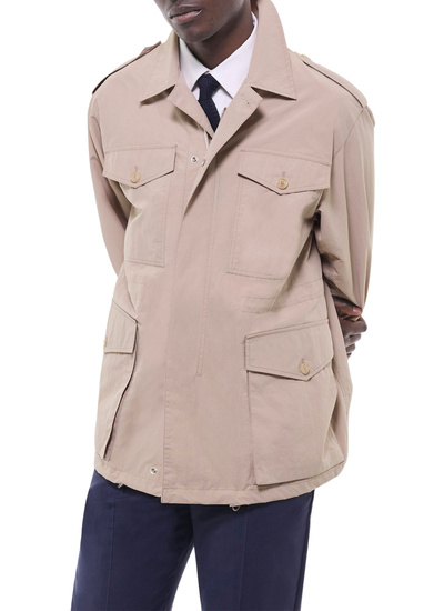 Men's parka beige water-repellent fabric Fursac - M3GILD-GM21-A008
