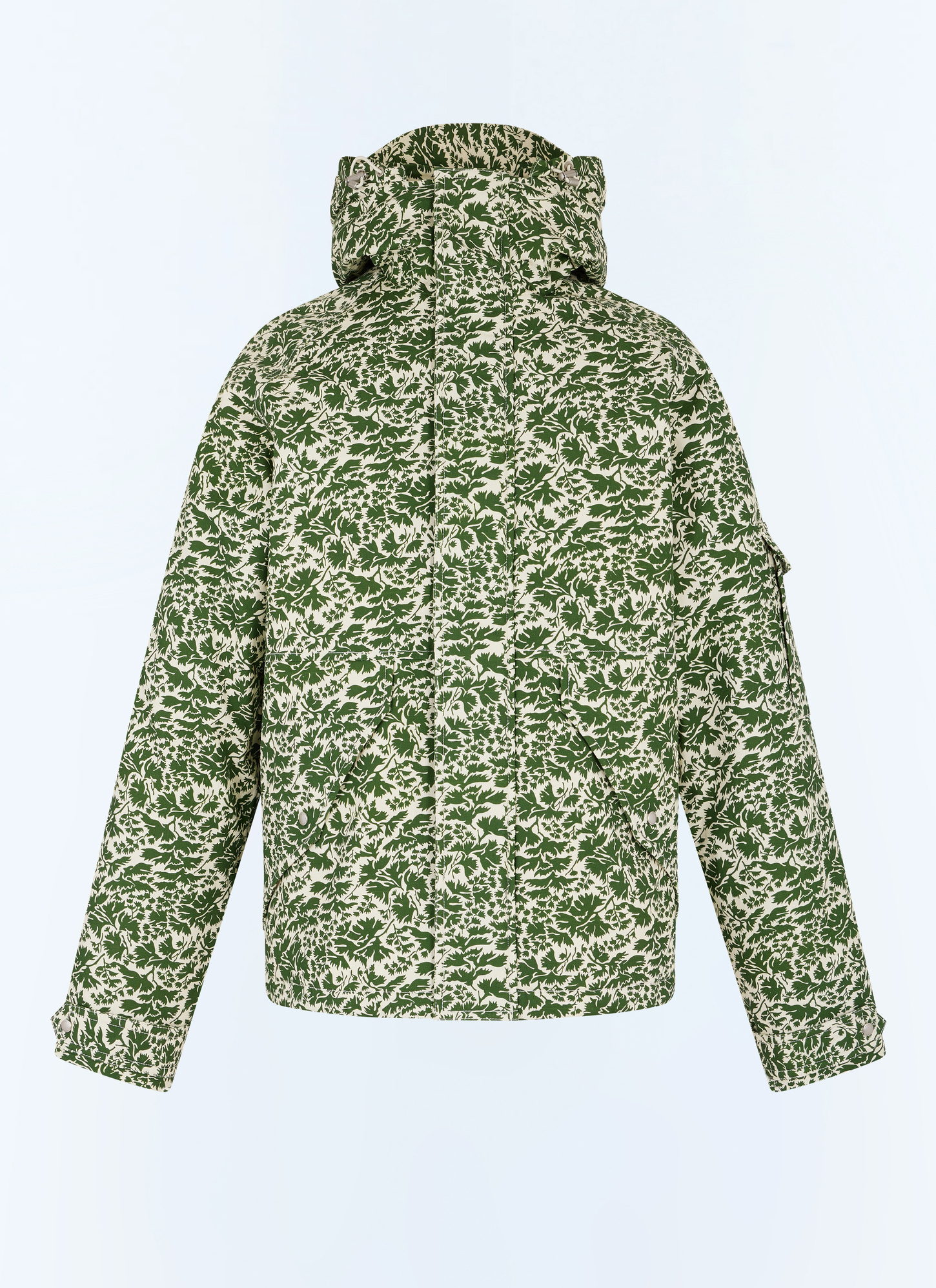 Men's green technical water-repellent fabric parka Fursac - M3GAME-GM14-H015