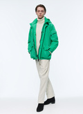 Green water-repellent canvas parka - M3ARKA-AM14-43