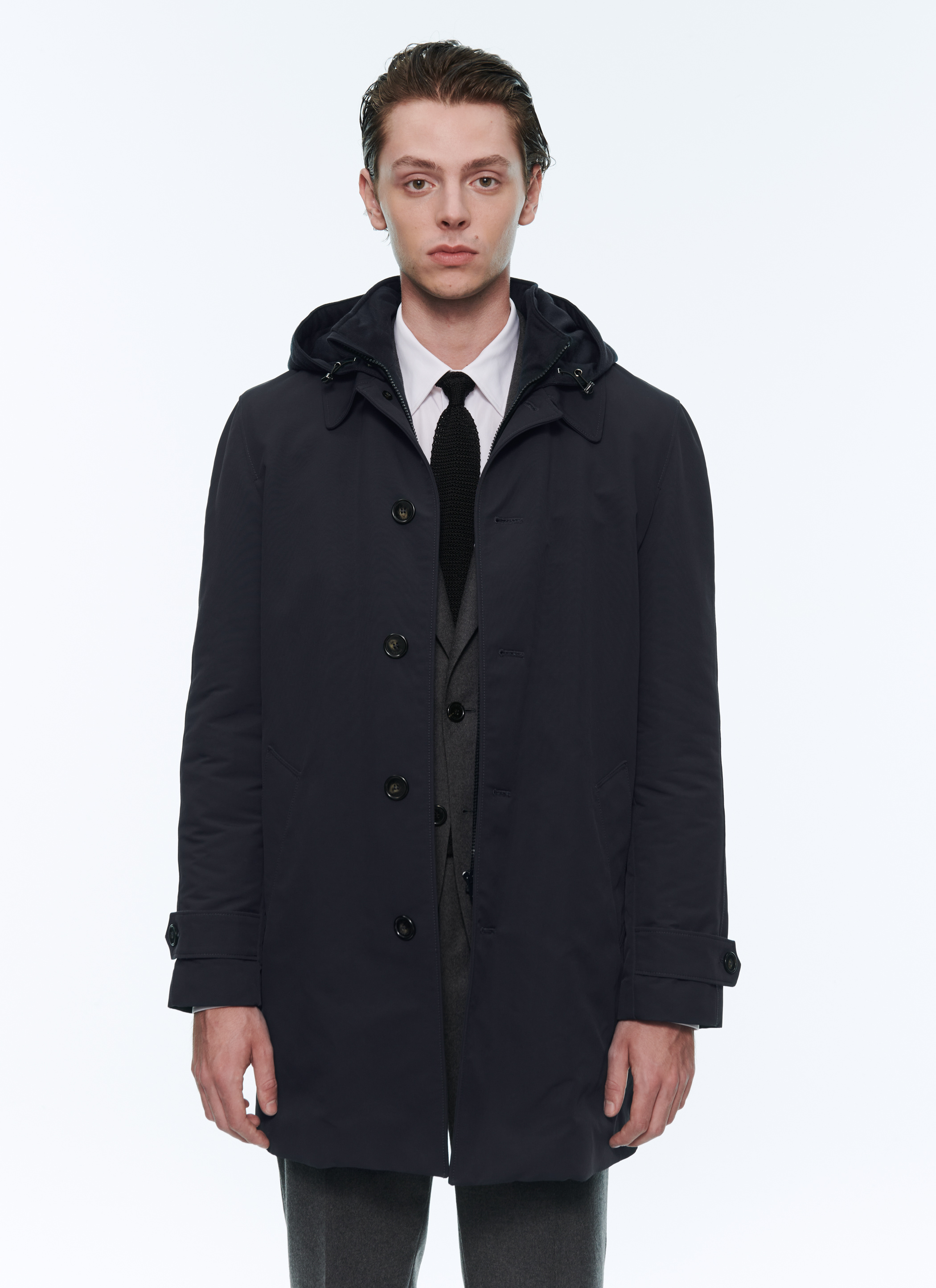 Navy Blue Parka for Men - Fursac - M3AFFA-A305-30