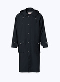 Navy blue technical canvas parka - M3BERI-BM03-30