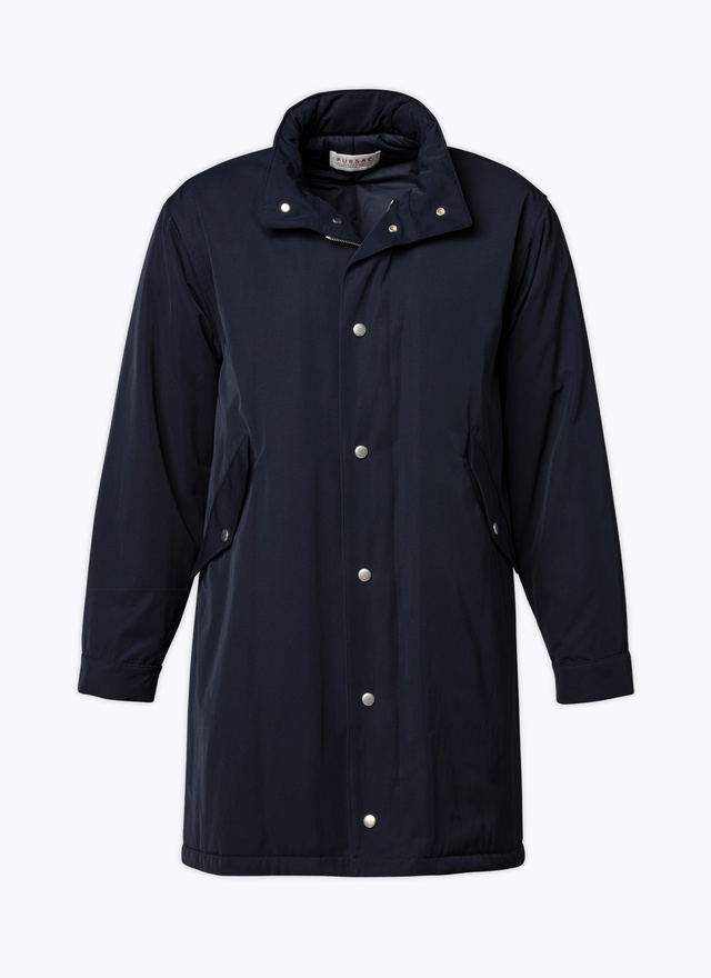 Men's blue, navy blue technical twill in cotton and polyamide parka Fursac - M3CARK-CM02-D030