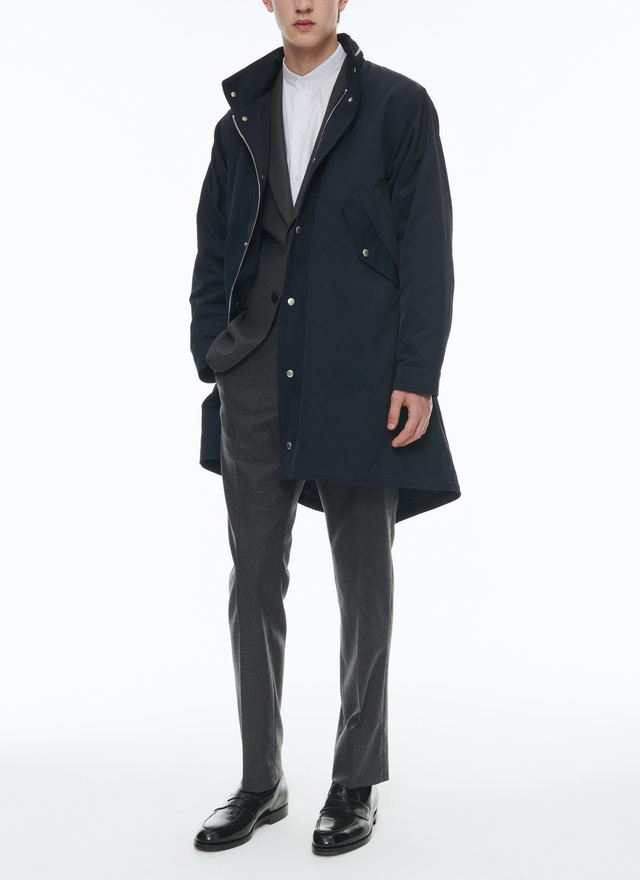 Men's navy blue parka Fursac - M3CARK-CM02-D030