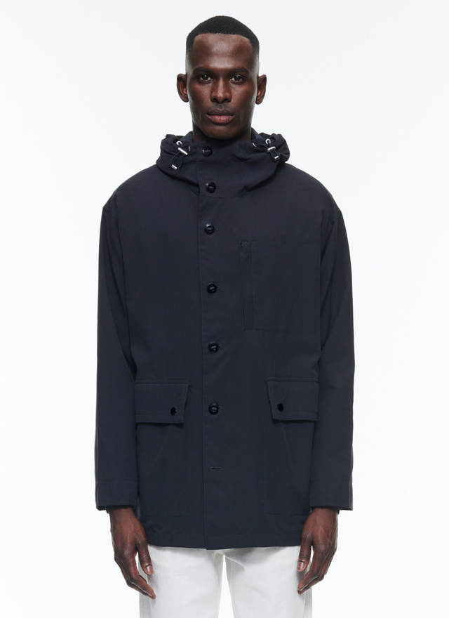 Technical canvas nautical parka