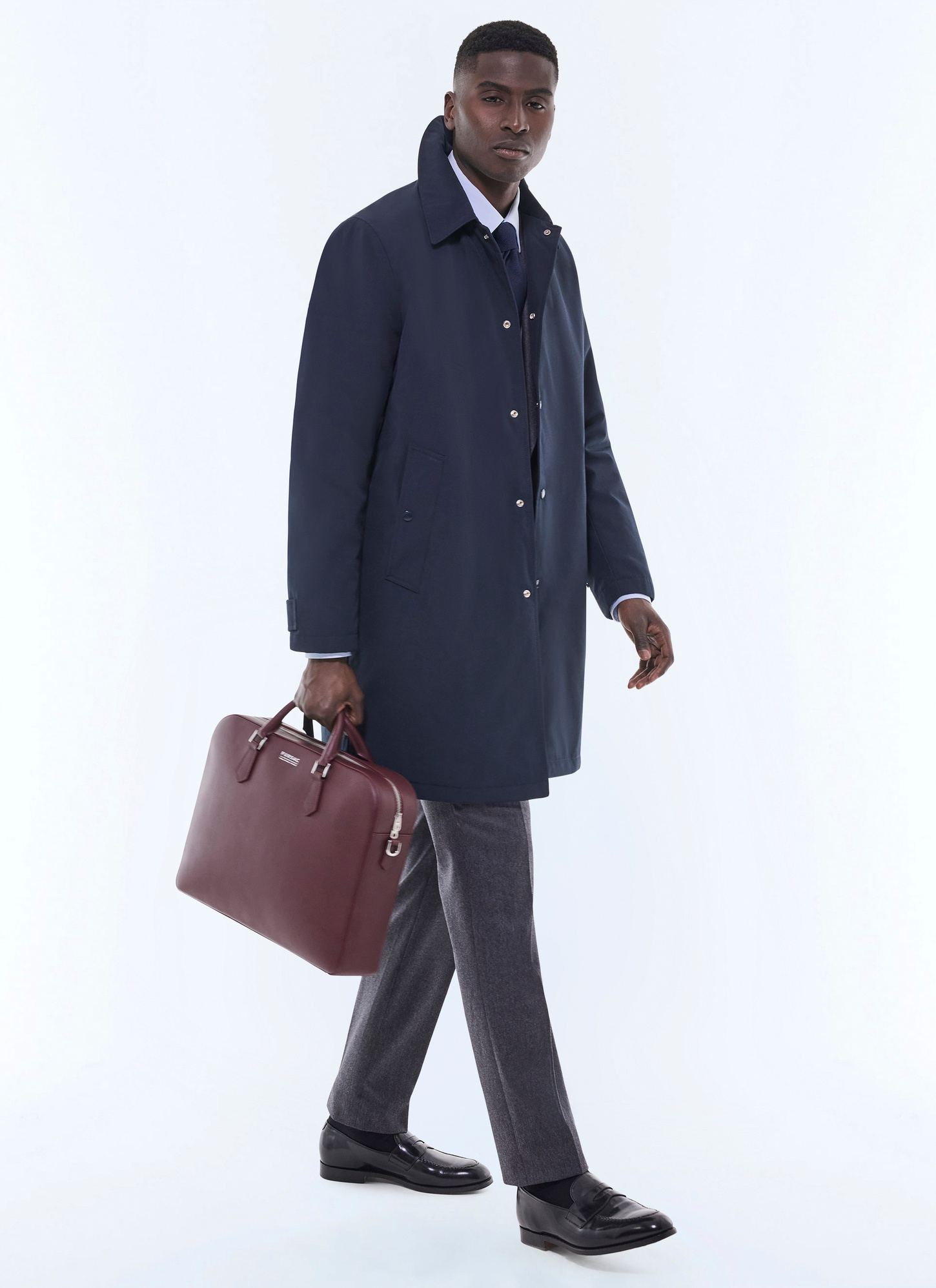 Men's navy blue parka Fursac - M3ECKA-GM25-D030