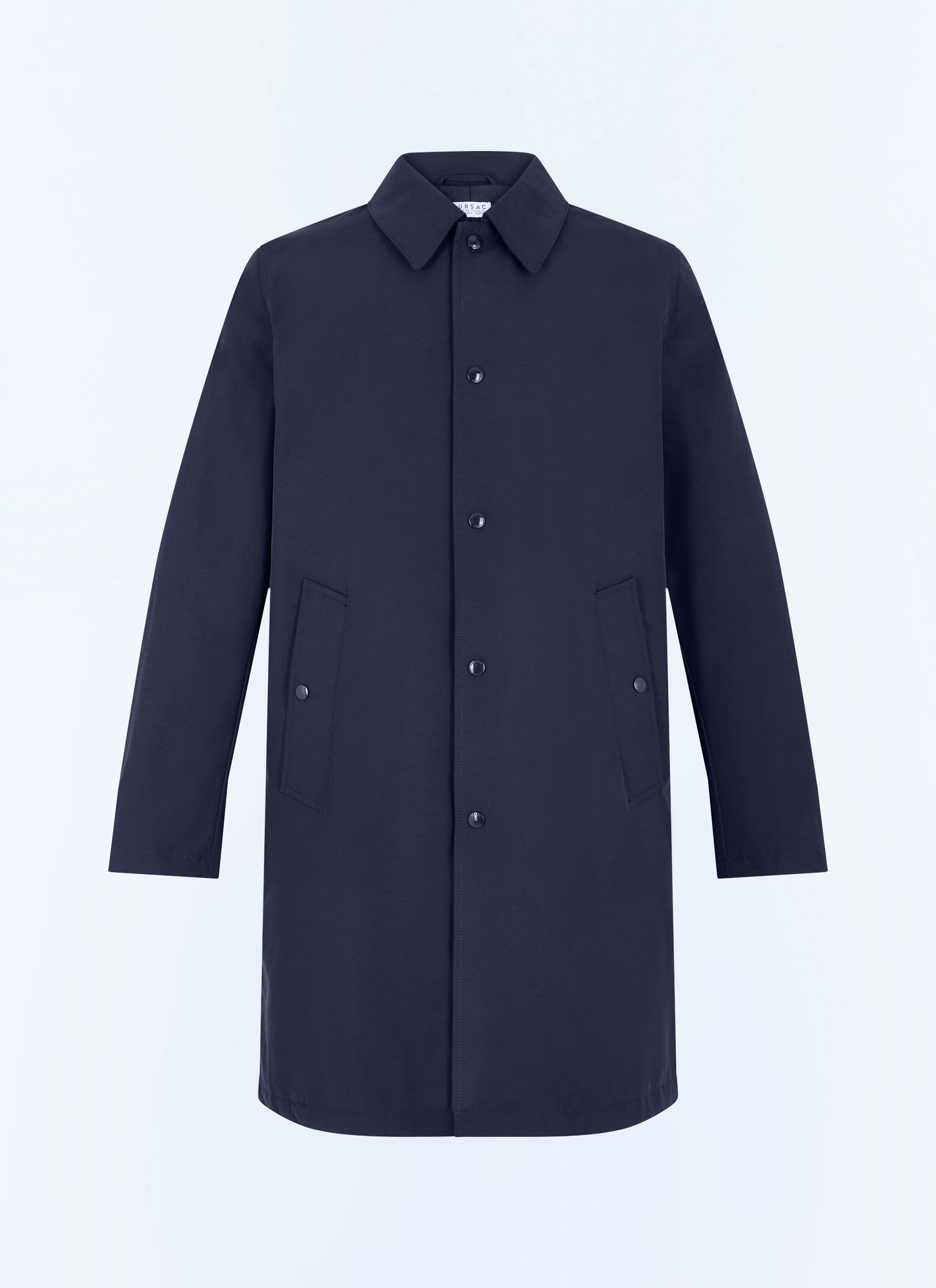 Men's blue, navy blue membrane water-repellent fabic parka Fursac - M3ECKA-GM25-D030