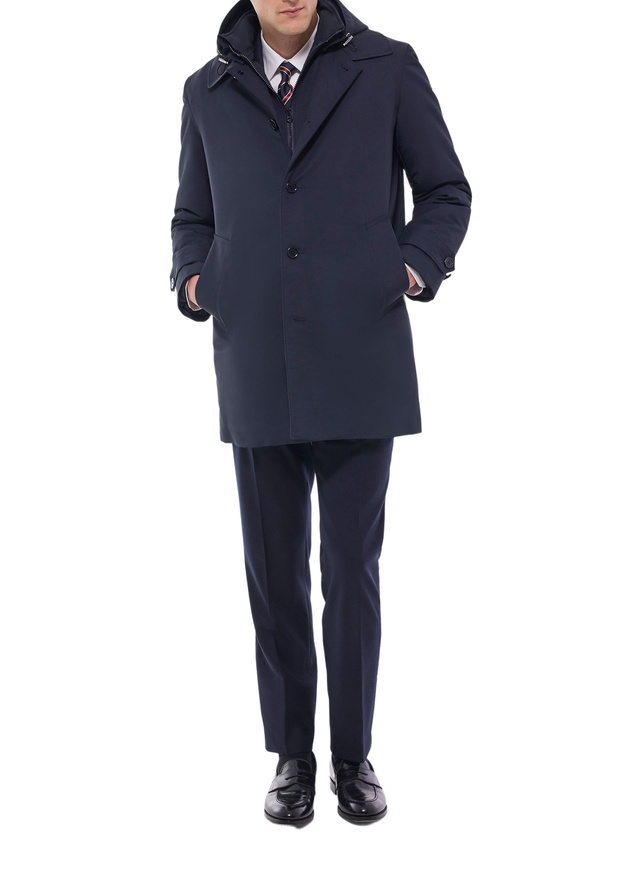Men's navy blue parka Fursac - M3EFFA-EM42-D030