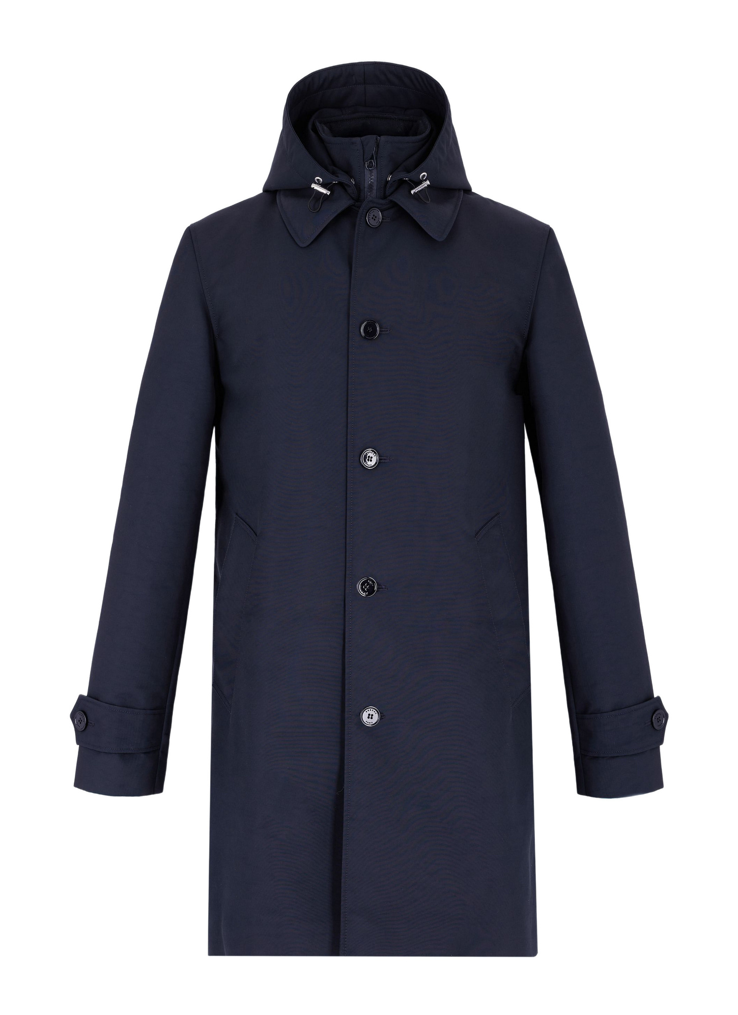 Men's blue, navy blue technical water-repellent fabric parka Fursac - M3EFFA-EM42-D030