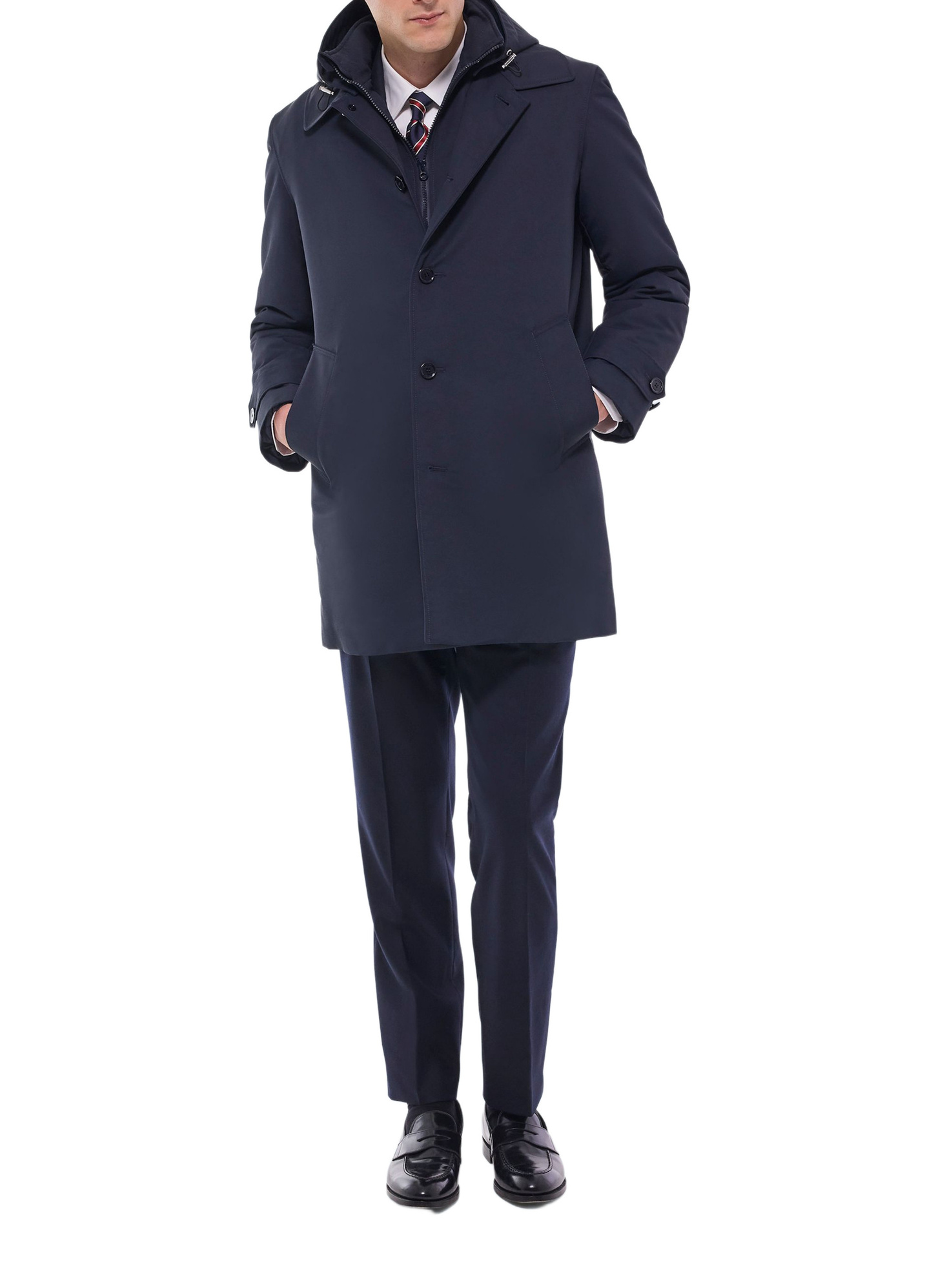 Men's navy blue parka Fursac - M3EFFA-EM42-D030