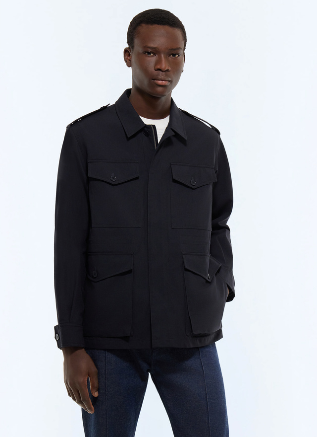 Men's parka navy blue water-repellent certified technical fabric Fursac - M3GILD-CM33-D030