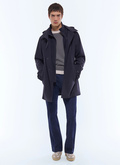 Water-repellent tech fabric parka - M3JAFF-CM33-D030