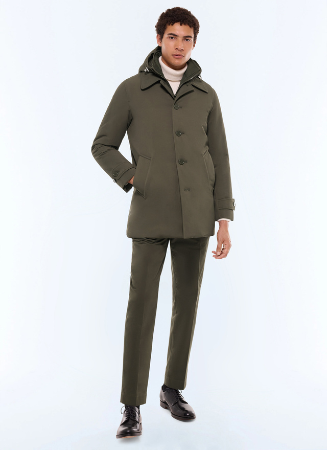 Men's olive green parka Fursac - M3EFFA-EM42-H015
