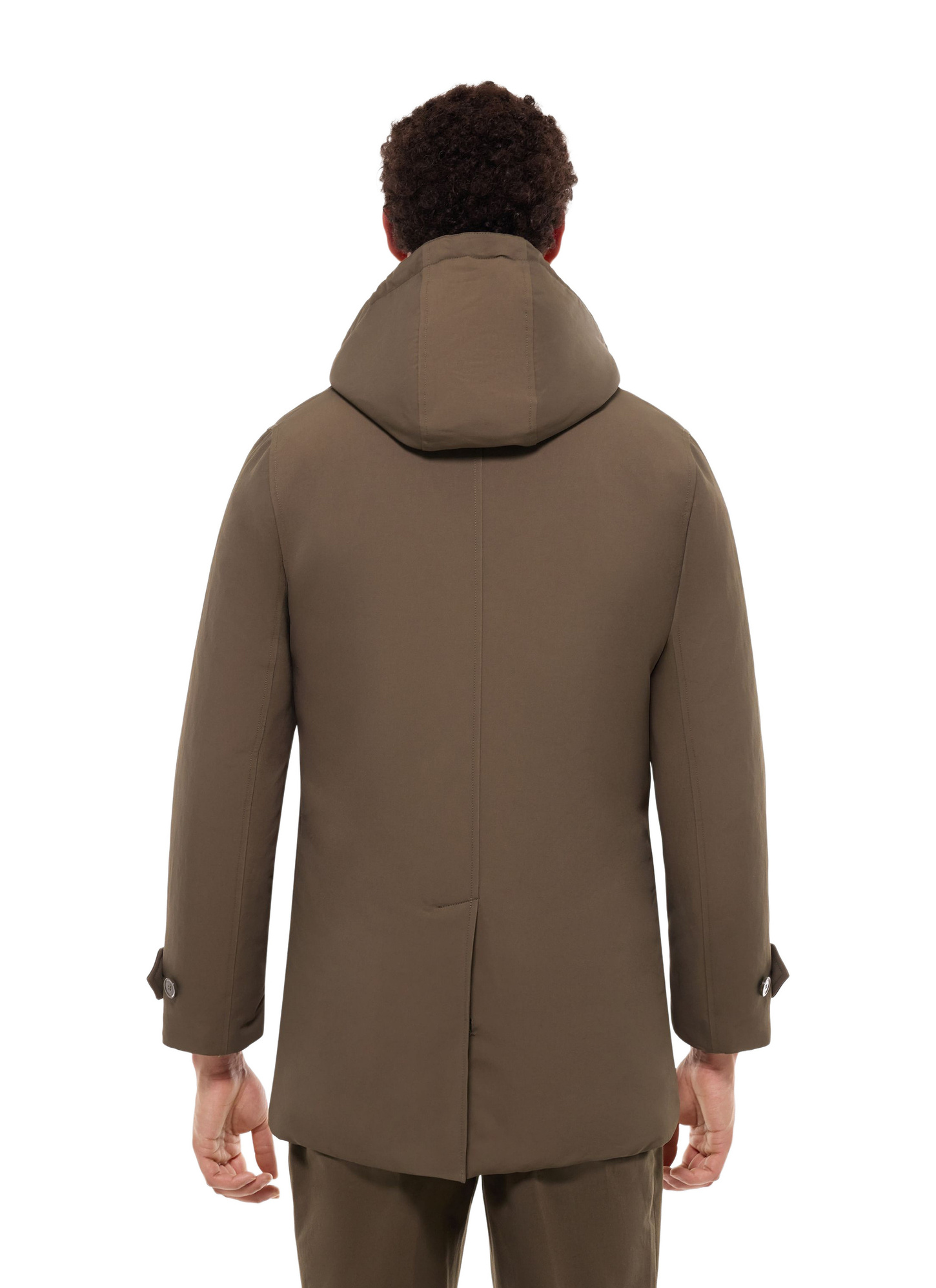 Fursac men's parka - Olive green water-repellent tech fabric parka M3EFFA-EM42-H015