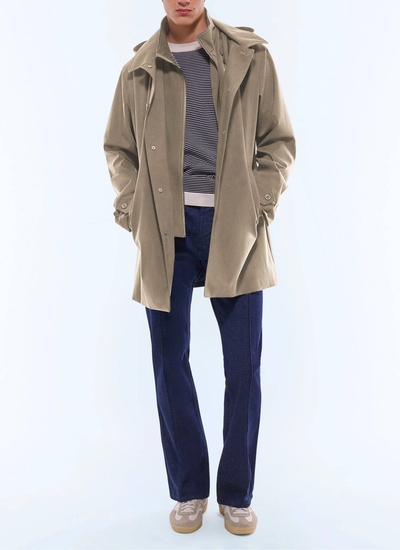 Men's taupe brown parka Fursac - M3JAFF-CM33-G014