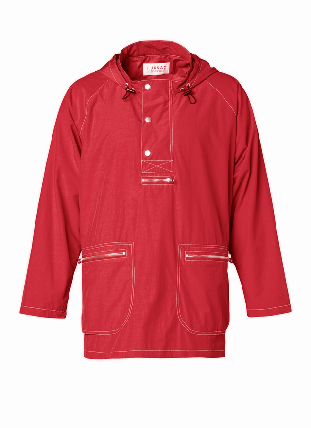 Men's red parka Fursac - M3BARK-BM01-71