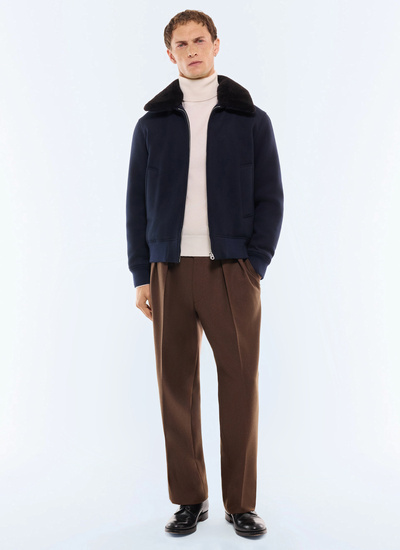 Men's carbon pea coat Fursac - M3LAON-LM31-D031