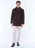 Short pea coat in blended wool - M3ABAN-GM28-G018