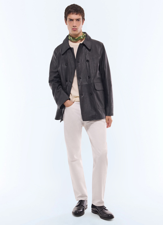 Men's black pea coat Fursac - M3JAUT-GL01-B020