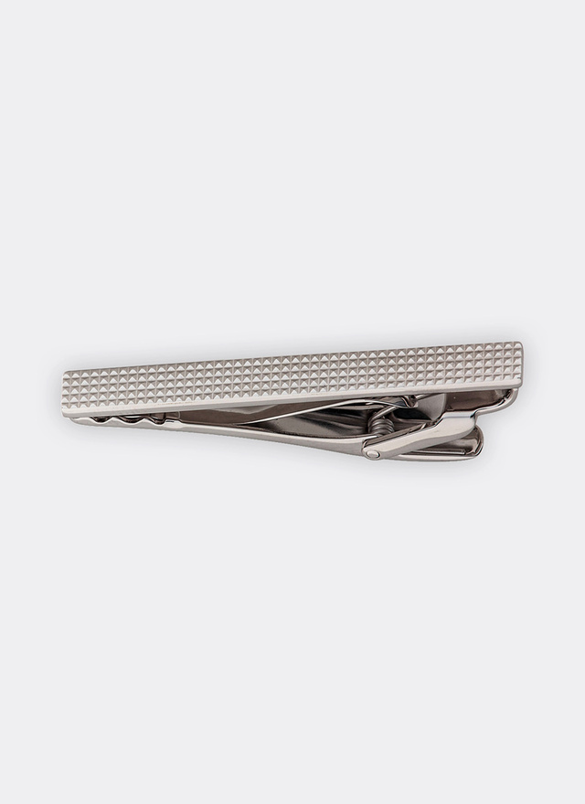 Pince à cravate homme argenté métal rhodié Fursac - D2PINC-P921-91