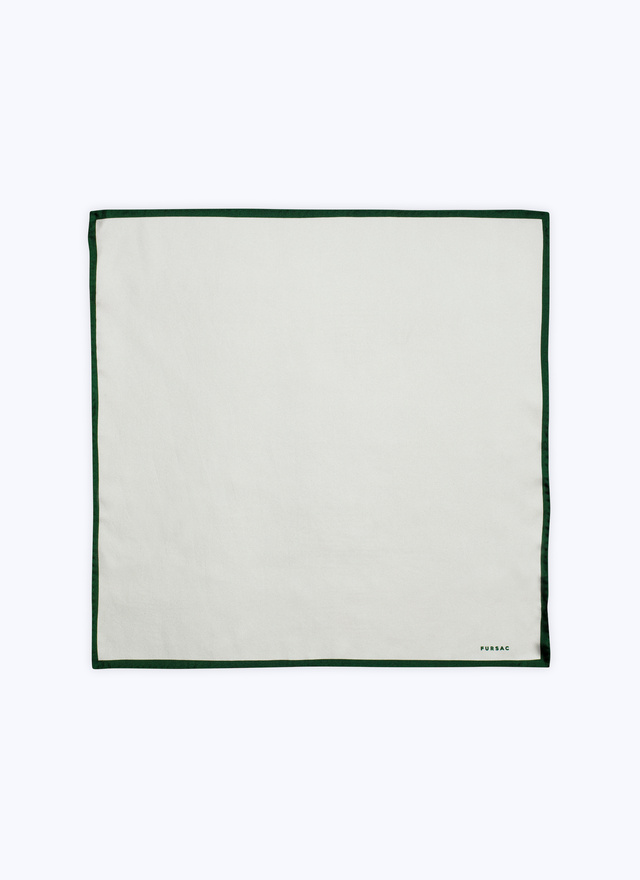 Pochette homme blanc lin Fursac - D1POCH-VR25-01