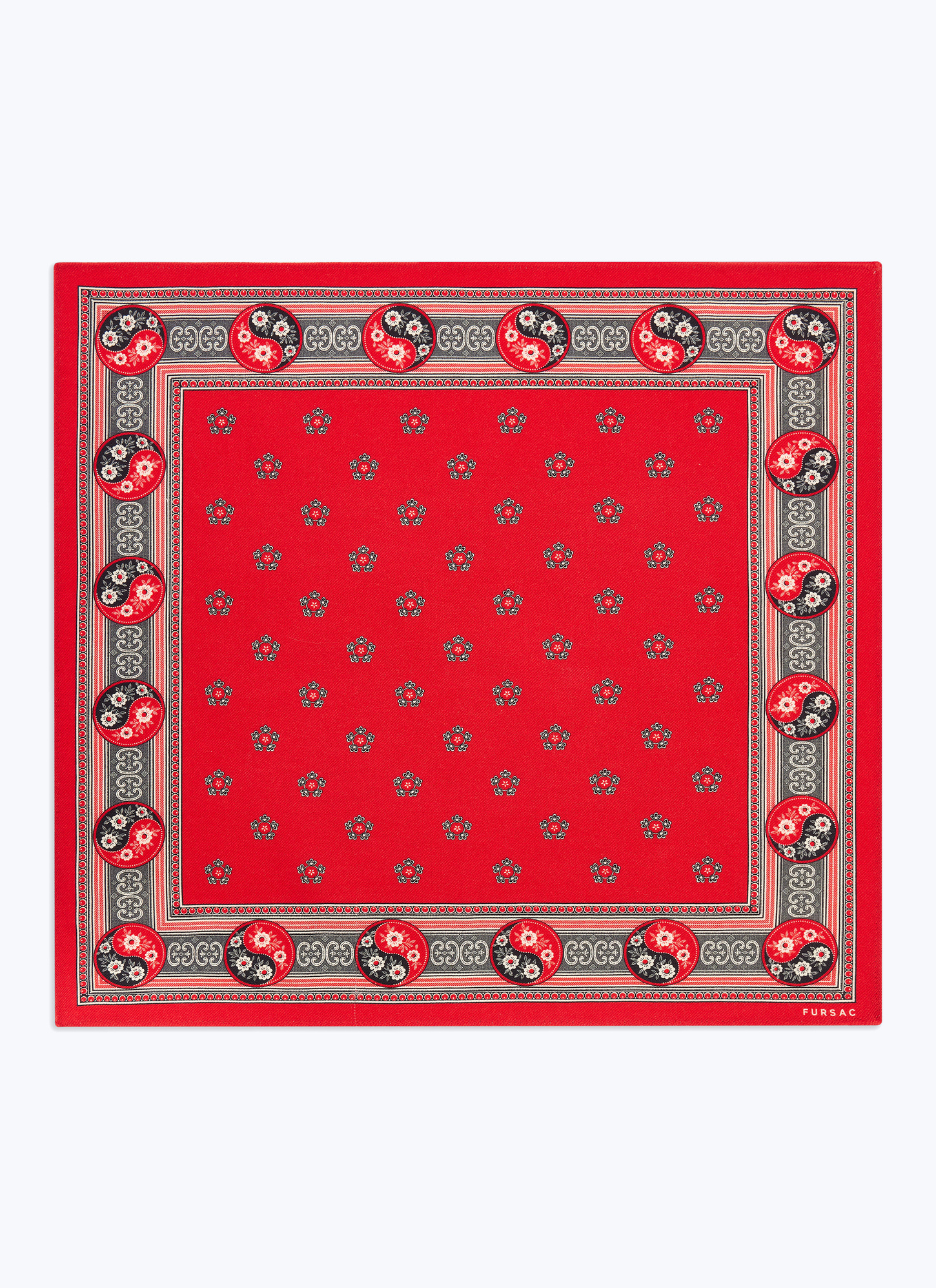 Pochette homme rouge laine vierge et soie Fursac - D1POCH-ER26-C003