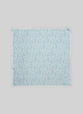 Pochette en soie bleu ciel à imprimé fantaisie - 22ED1POCH-VR31/39