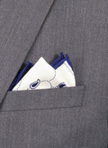 Pochette écrue en soie à imprimé - 21HD1POCH-TR48/02