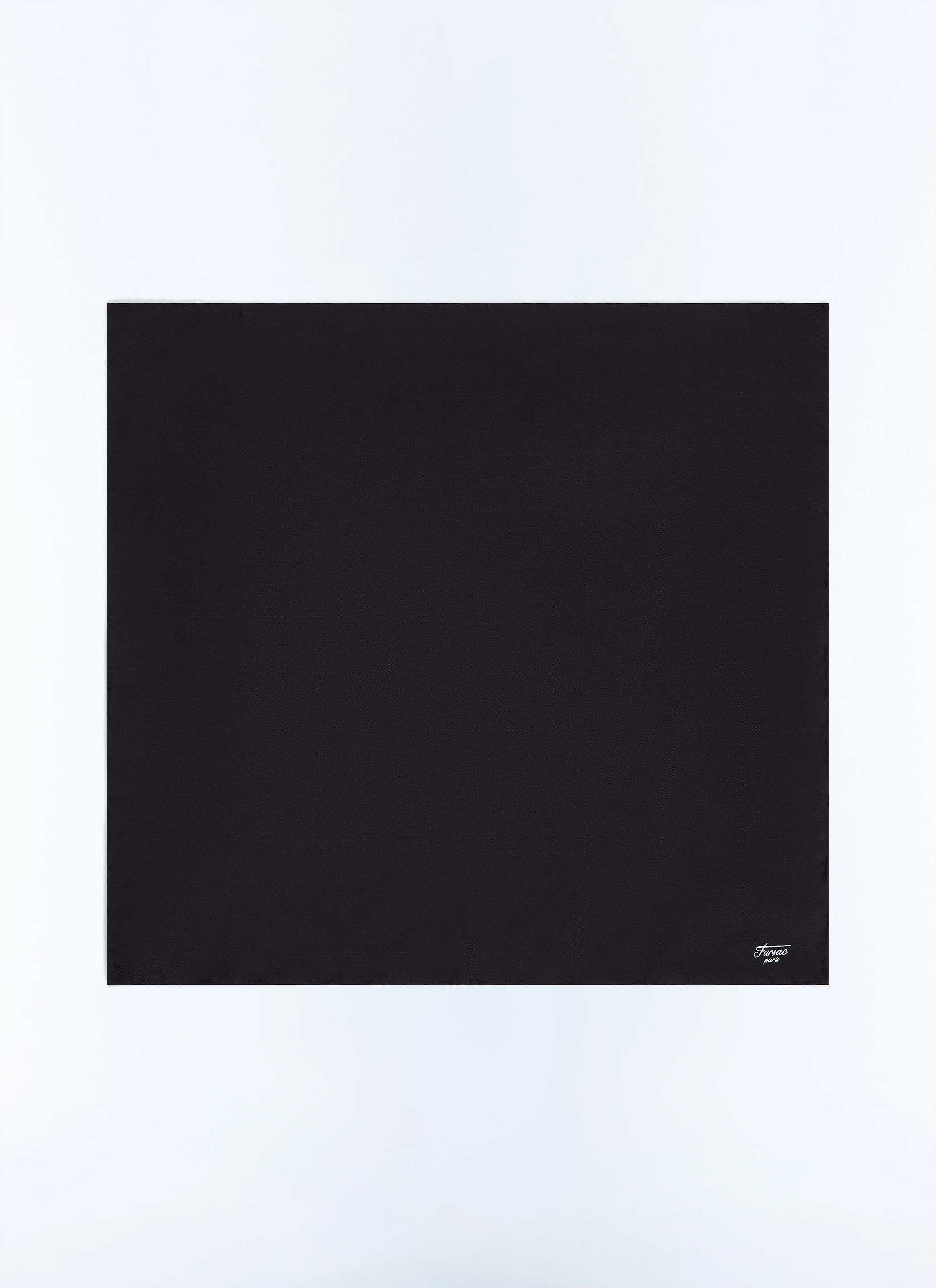 FURSAC - Pochette en twill de soie - Homme - Taille Unique - Noir