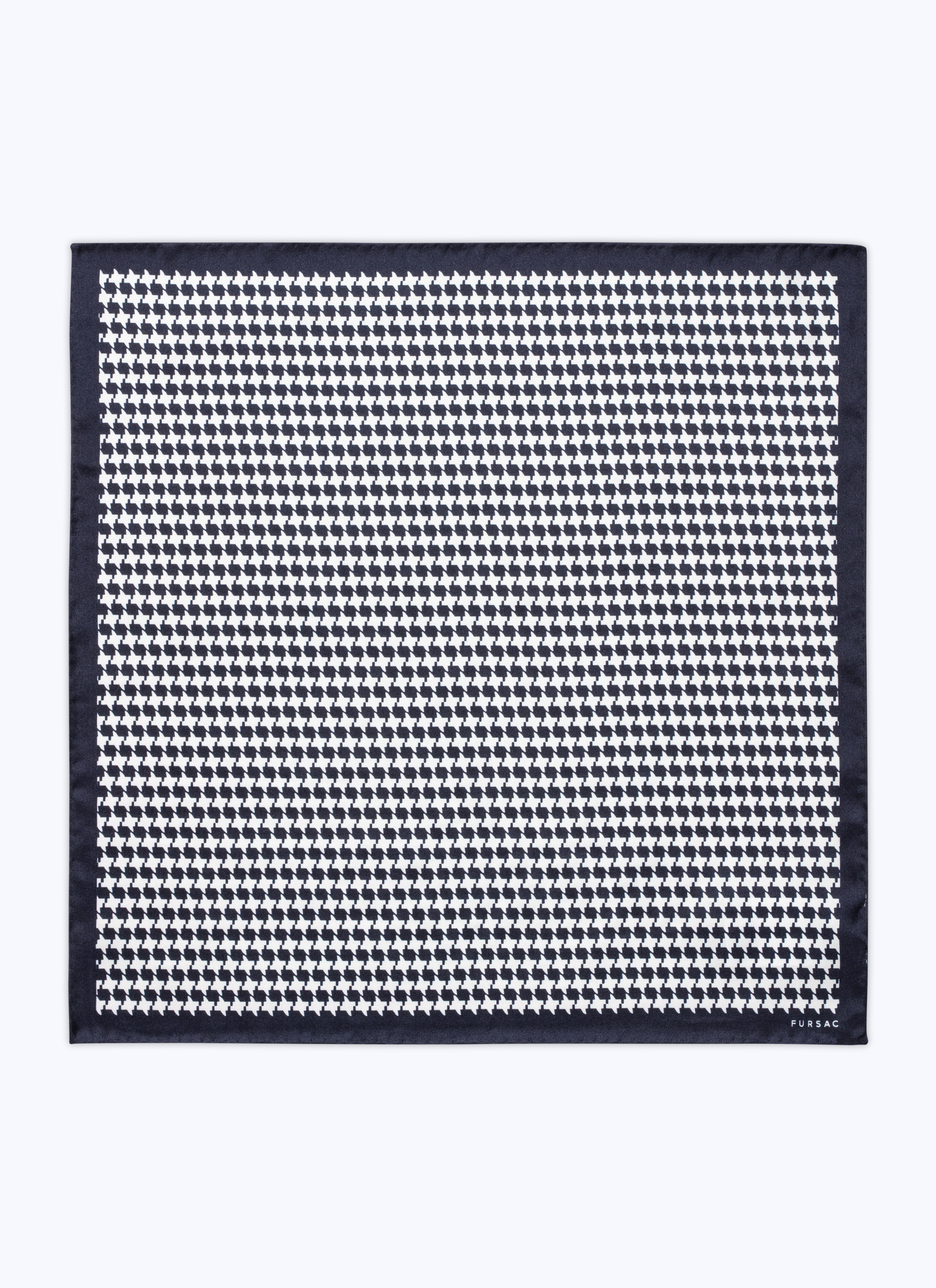 FURSAC - Pochette en twill de soie à imprimé - Homme - Taille Unique - Bleu