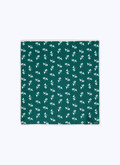 Pochette verte en twill de soie à imprimé - 23ED1POCH-BR10/49