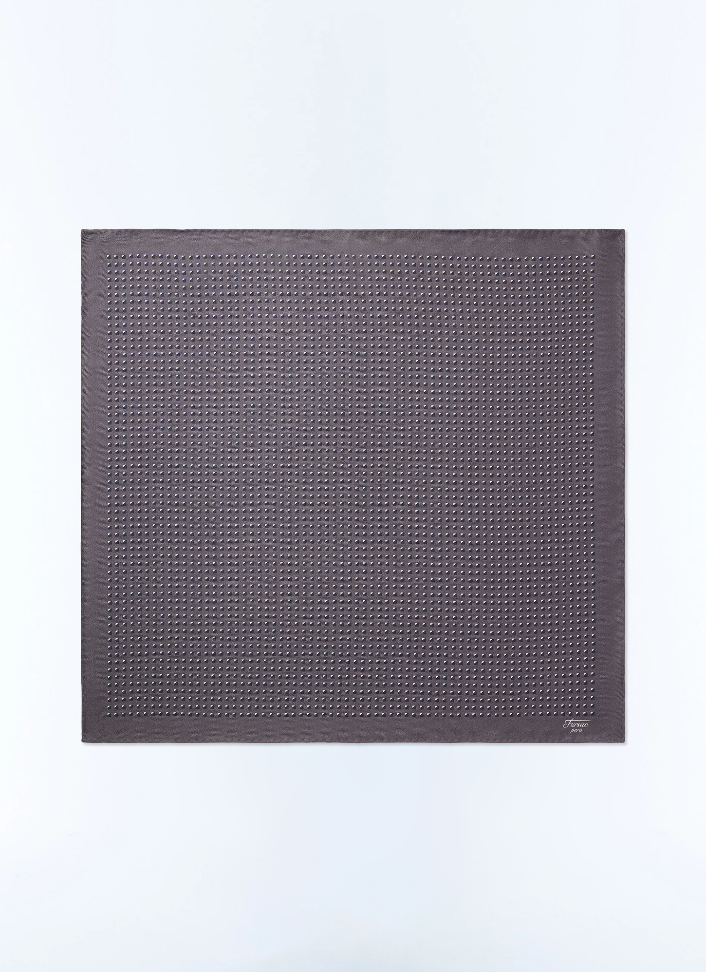 Men's anthracite pocket square Fursac - D1POCH-LR12-B021