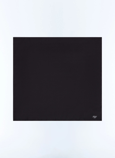 Men's pocket square black main fabric: 100% silklining: none Fursac - D1POCH-LR20-B020