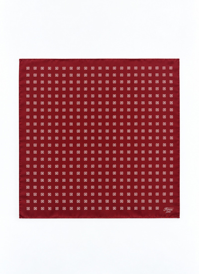 Men's pocket square burgundy main fabric: 100% silklining: none Fursac - D1POCH-LR06-C014