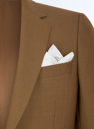 Men's pocket square white main fabric: 100% silklining: none Fursac - D1POCH-LR20-A001