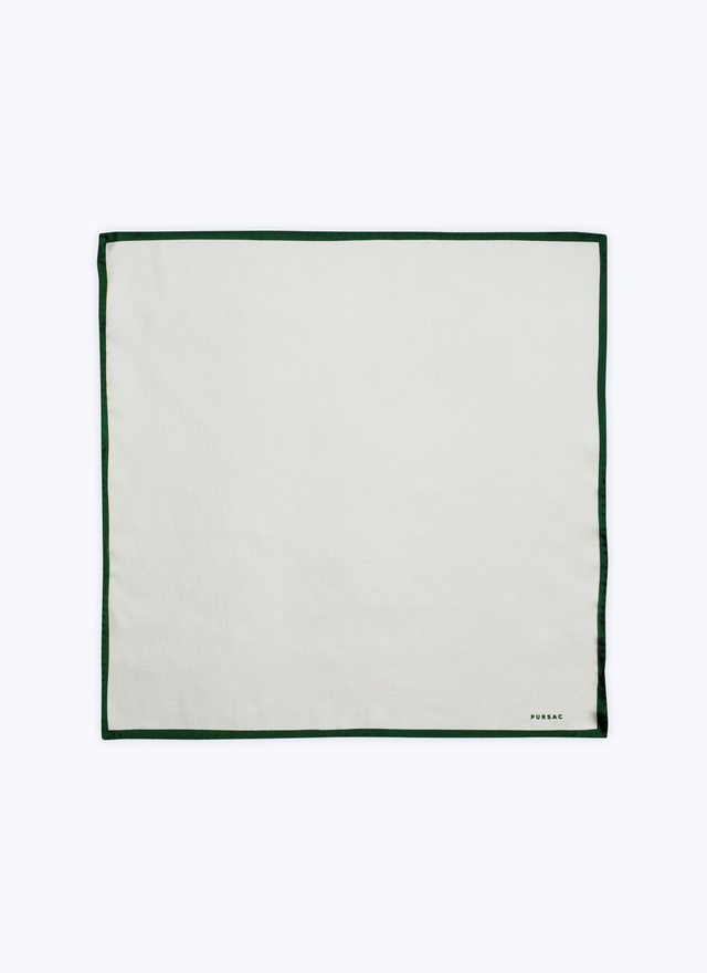 Men's pocket square white linen Fursac - D1POCH-VR25-01